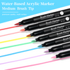 Quick Drying 12 Colors Acrylic Brush Marker for Painting