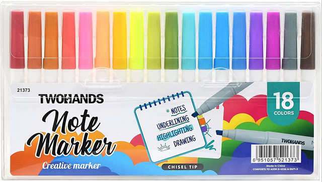 18-count Chisel-tip Non-toxic Highlighters