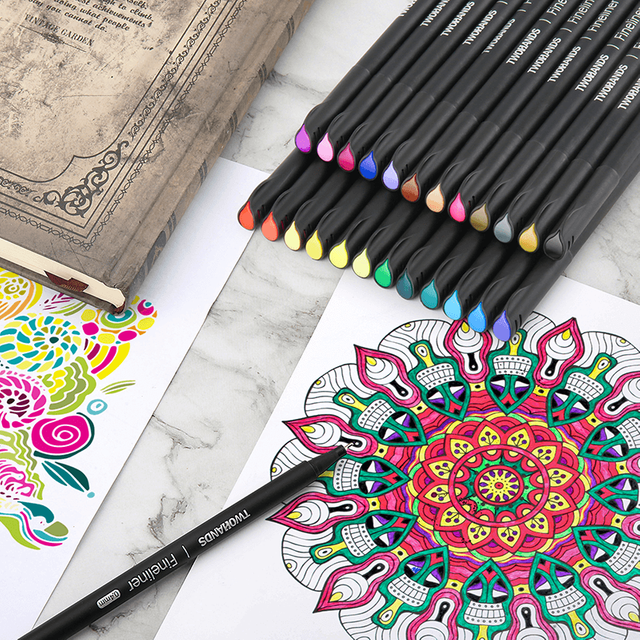 Bleed-proof Quick-drying Fineliner Pen for Plastic