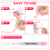 12colors Waterproof Water-based Paint Marker for Stones Glass
