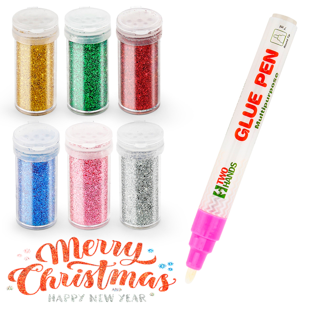 3mm Bullet Tip Liquid Glue Pen With Glitter Powder